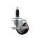Service Caster 3'' SS Maroon Poly Swivel 1-1/8'' Expanding Stem Caster with Brake SCC-SSEX20S314-PPUB-MRN-TLB-118 - alternate 1
